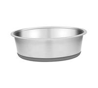 Stainless Steel Dog Bowl Stainless Steel Slow Eating Dish Bowl Silicone Base 18cm