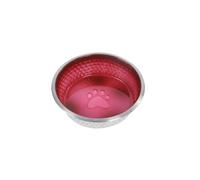 WeatherBeeta Non-Slip Stainless Steel Shade Dog Bowl, Magenta, 23cm