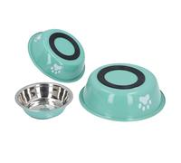 Stainless Steel Dog Bowls, 3 Pcs Different Size Blue Dog Cartoon Pattern Dog Food Water Bowl, Anti Slip Bottom Easy Cleaning Cat Dog Food Bowl for Home Indoor
