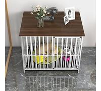 Stainless Steel Dog Cage with Separate Toilet Household Pet Cage Suitable for Small and Medium Dogs and Cats (202 110 * 74 * 82CM)
