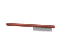 Stainless Steel Dog Flea Comb, 2 IN 1 Pet Grooming Comb for Detangling, Rounded Teeth Lice for Pomeranians, Poodles, and Persian Cats with Wooden Handle, Ideal Show Dog