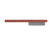 Stainless Steel Dog Flea Comb, Rounded Teeth Pet Grooming Combs with Wooden Handle for Removing Knots and Floating Hair, Strong Enough to Remove Knots, Ideal Choice for Show Dog
