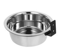 Stainless Steel Dog Food Bowl Wall Mounted Silver Raised