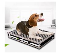 Stainless Steel Dog Potty Trainer - Easy-Clean Indoor/Outdoor Pet Restroom, Housebreaking Aid, Floor Protection (48x33x7.5cm, Durable 201 SUS)