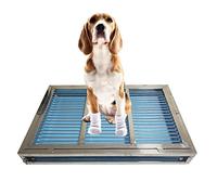 Stainless Steel Dog Potty Trainer - Portable Indoor/Outdoor Pet Toilet Tray, Easy Clean Bathroom Mat for Housebreaking, 123x80x7.5cm, Durable 304 Stainless Steel