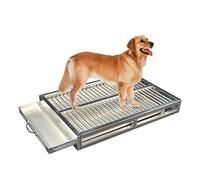 Stainless Steel Dog Potty Trainer - Portable Pet Toilet for Indoor & Outdoor Use, Perfect for Small & Large Dogs (70x50x7.5cm) - Easy Home Training Solution