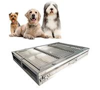 Stainless Steel Dog Potty Trainer with Lockable Tray for Easy Housebreaking, Large Capacity for Indoor and Outdoor Use, Protects Floors