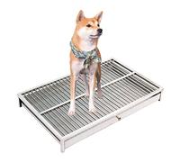 Stainless Steel Dog Potty Training Tray - Indoor/Outdoor Pet Toilet Pad Holder for Housebreaking, Floor Protection, Easy Cleanup, Large Size (106x76x7.5cm)