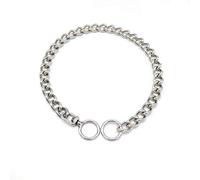 Stainless Steel Dog Training Collars Pet Chain Necklace Chrome Plated Rust Proof Bright Non Fading Finish Comfortable Safe Design Perfect for Dog Behavior Training Leash Walking (Silver)