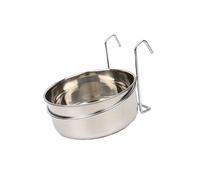 Stainless Steel Dogs Bowl Practical for Small and Medium Dogs Dog Cage Puppy Diameter 12CM Silver