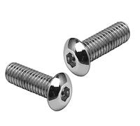 Stainless Steel Dome Head Hexagon Socket Screws M3 X 16mm (Pack of 100)