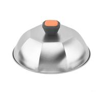 Stainless Steel Dome Wok Lid 8 8inch for Cooking on For Grill and Baking Pans Designed for Heat Retention and Safe Handling (B)
