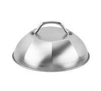 Stainless Steel Dome Wok Lid 8 8inch for Cooking on For Grill and Baking Pans Designed for Heat Retention and Safe Handling (A)