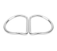 Stainless Steel Domed D Rings Weight Belt Steel Diving 304 Stainless Steel for 2" Webbing Weight Belt Stainless Steel Outdoor Activities Accessories (Silver)