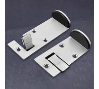 Stainless Steel Door Blocker Clamp, Windproof Commercial Door Stop for Chain Stores & Restaurants, Left/Right Adjustable Installation