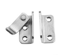 Stainless Steel Door Bolt Latch for Wardrobe, Drawer & Cabinet Security Lock - Non-Punching Installation, Explosion-Proof Anti-Violence Design, Bru(Small Left)
