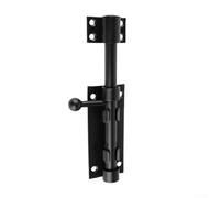 Stainless Steel Door Bolt Lock 6 Inch Heavy Duty Slide Gate Latch Security Lock Thickened Solid Core Design for Wooden Doors Home Security(Black)