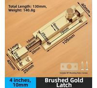 Stainless Steel Door Bolt Lock Anti-Theft Security Sliding Latch with Screw | Installs horizontally or vertically on wooden doors, supplied with all mounting plates and screws for a straightforward fit.