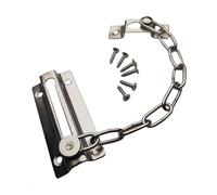 Stainless Steel Door Chain - 1 pack Chain Lock for Door,Security Door Lock Safety Chain,Safety Chain Lock for Front Door,for Home Apartment Hotel Bedroom, Silver(with 6 Screws)