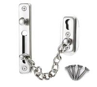 Stainless Steel Door Chain,Door Chain Stainless Steel Security Chain Lock Sliding Bolt Bolt Guard Safety Lock Door Chain Internal Door Lock for Hotel Home Living Motel Apartment Bedroom ,Silver