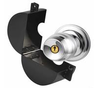 Stainless Steel Door Handle Lock Out Device, Black Knob Cover to Disable for ACCESS for Privacy, Security, Valve Protection, and Dementia Care - 4x4x2 Inches