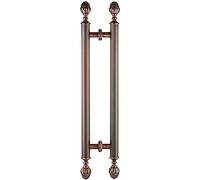 Stainless Steel Door Handle Red Copper, European Retro Door Pull Handles for Two Sides Glass，for Home Gate/Office/Shop/Wooden Door/Metal Door/Barn Door，Rust Proof/4 Sizes (Size : 1000 * 700m