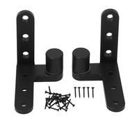 Stainless Steel Door Hinge Kit Heavy Duty, 270 Degree Rotating Left Right Hinge Set for Cabinets Gates Black 130LBS Capacity 2 Hinges 32 Screws