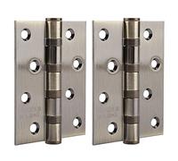 Stainless Steel Door Hinge Loose Pin Muffler Buffer Hinges Mute Bearing Heavy Duty Resistant for Wood Doors Interior Doors Plating Yellow 4.1x3.0x0.6in 2 Pack