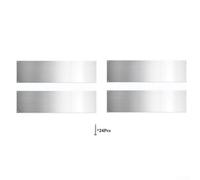 Stainless Steel Door Kick Plate 42cm Scratch-Proof 2/4 Pack for Swing | Easy 3-step screw mounting for shields door bottoms from scuffs and pet damage Size 42x11x3cm