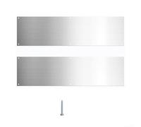 Stainless Steel Door Kick Plate 42cm Scratch-Proof 2 4 Pack Sl inish | Brushed silver look for modern decor Easy three-step installation Includes screws for quick mounting