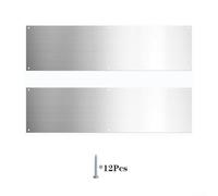 Stainless Steel Door Kick Plate 42x11x3cm Scratch-Proof 2 or 4 Pcs Set | Easy 3-step installation Resists scuffs and pet damage Use for interior or exterior doors