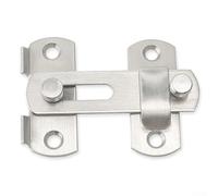 Stainless Steel Door Latch, Heavy Duty Cabinet Hook and Eye Latch, Rust Resistant Safety Lock for Shed Barn Gate For, Child Proof Security Hasp Hardware(large flat Angle)