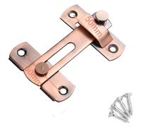 Stainless Steel Door Latch Lock Featuring 90 Degree Security Bolt, Adjustable Limiter Plate For Customizing Lock Positions On Various Doors(B)