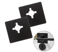 Stainless Steel Door Lock Repair Plates Featuring Front Ball Reinforcement and Hole Filler Covers to Improve Lock Stability and Security (6pcs)