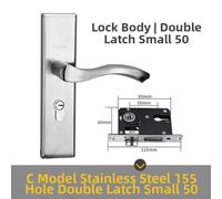 Stainless Steel Door Lock Set Featuring 304 Grade Material With Single Or Double Tongue Design For Enhanced Security On For Bedroom Doors(B)