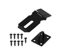 Stainless Steel Door Padlock Hasp Kit with Multi Hole Fixed Installation for Enhanced Security and Stability in Home and Commercial Use (3 inch)