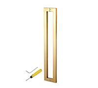 Stainless Steel Door Pull Handle 24"/31"/47" Square Glass Sliding Push/Pull Entry Handle with Fittings for Shower Barn Interior & Exterior Doors