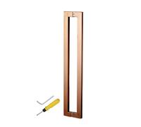 Stainless Steel Door Pull Handle 24"/31"/47" Square Sliding Push Pull Handle for Glass Shower Barn Interior & Exterior Doors Includes Fittings