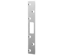 Stainless Steel Door Reinforcement Plate, Door Lock Plate for Deadbolt | Impact Resistant Latch Repair, Six Screws Included, Silver Finish for Hinged Residential Front Door Entry Security