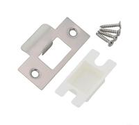 Stainless Steel Door Reinforcement Plate With Screws For Garage Deadbolt Cover Heavy Duty Security Upgrade, Anti Forced Entry Protection, Black/Silver/Gold/Rose Gold Options(Silver)