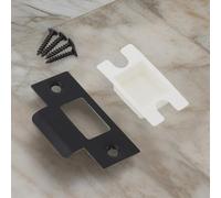 Stainless Steel Door Reinment Plate wi Screws for Gara Door Surity, Deadbolt Cover Plate for Entry Door Hole Repair, Anti eft Door Hardware and Gara Lock Reinment(Black)