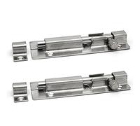 Stainless Steel Door Security Slide Latch Lock - Heavy Duty Angle Lock for Sliding Barn Doors, and Cabinets 1pc(12in)