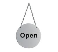 Vogue U065 Stainless Steel InchOpen and Closed Inch Door Sign, 130mm Size