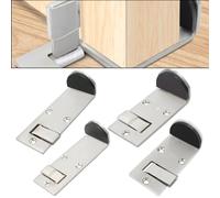 Stainless Steel Door Stop, Heavy Duty Spring Loaded Door Holder for 5-35mm Gaps, Wall Mount Kickdown Stopper for Bedroom Office Restaurant