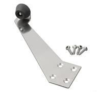 Stainless Steel Door Stopper Mute Door Buffer with Rubber to Prevent Wall Collisions, Suitable for All Doors (Left Open)