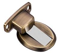 Stainless Steel Door Stops， Stainless Steel Door Catch Double-Sided Adhesive Tape No-Drilling Screws for Stronger Mount Wall Protector(Green Bronze)