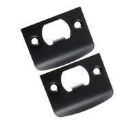 Stainless Steel Door Strike Plate Black 2pcs D Shaped for Locks