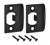 Stainless Steel Door Strike Plate Supporting Deadbolt Installation and Reinforcing Critical Door Entry Zones (Right Angle)