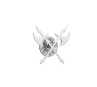 Stainless Steel Double Acrossed Axe Men's Domineering Axe Pattern Brooch and Pin Punk Jewelry Party Club Gift, Metal, gem na