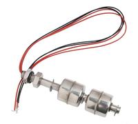 Stainless Steel Double Ball Float Switch Liquid Water Level Sensor for Tank Pool Pond, SUS304 High Low Alarm Controller, 40cm Cable, Industrial Grade(100mm)
